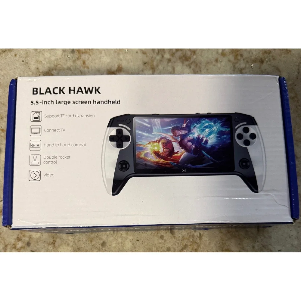 Black Hawk X9 Handheld Game Console 5.5 Inch Screen 8GB Retro Video Game Player‎